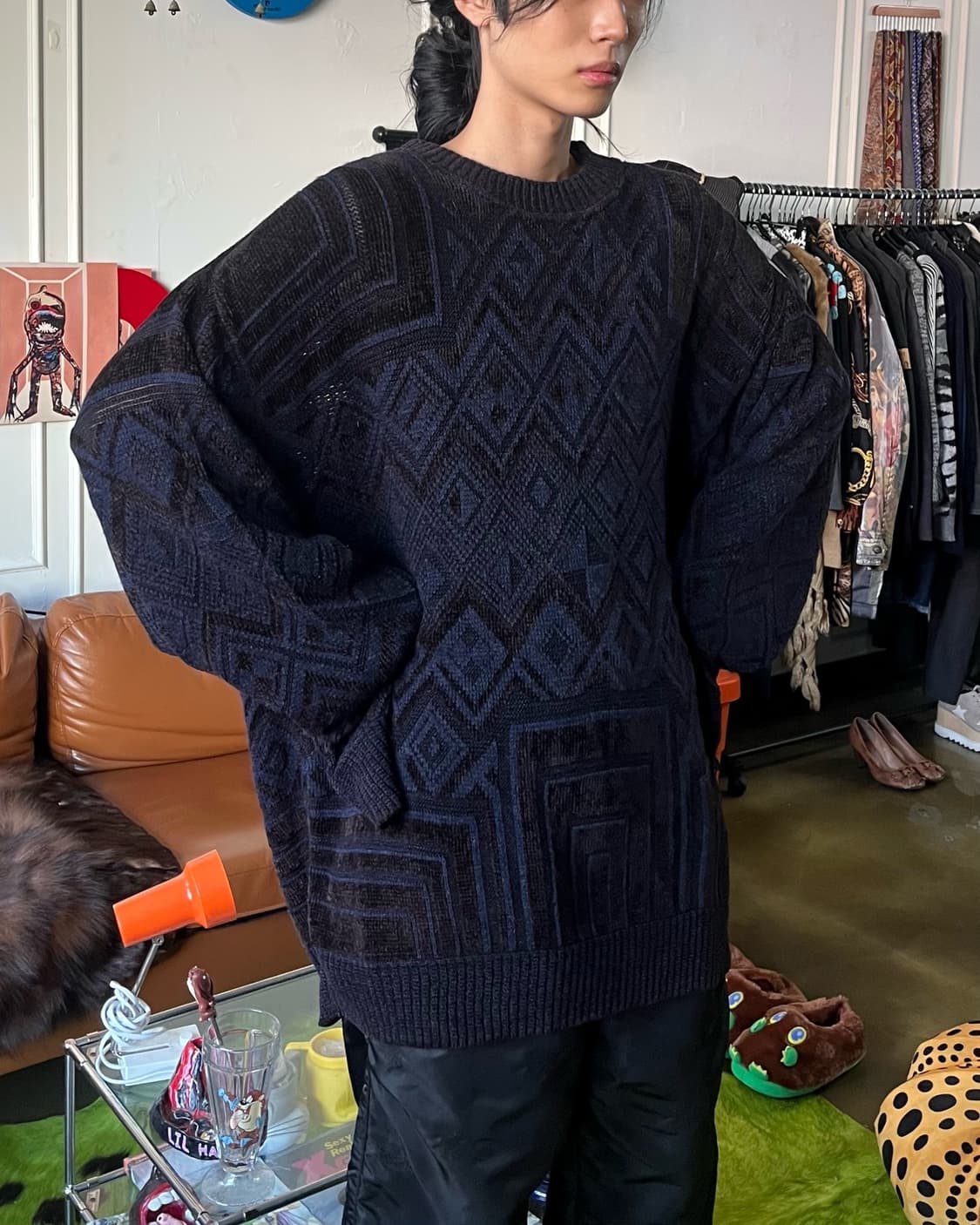 1980-90s Campass Card Italian Big Knit 상품이미지2