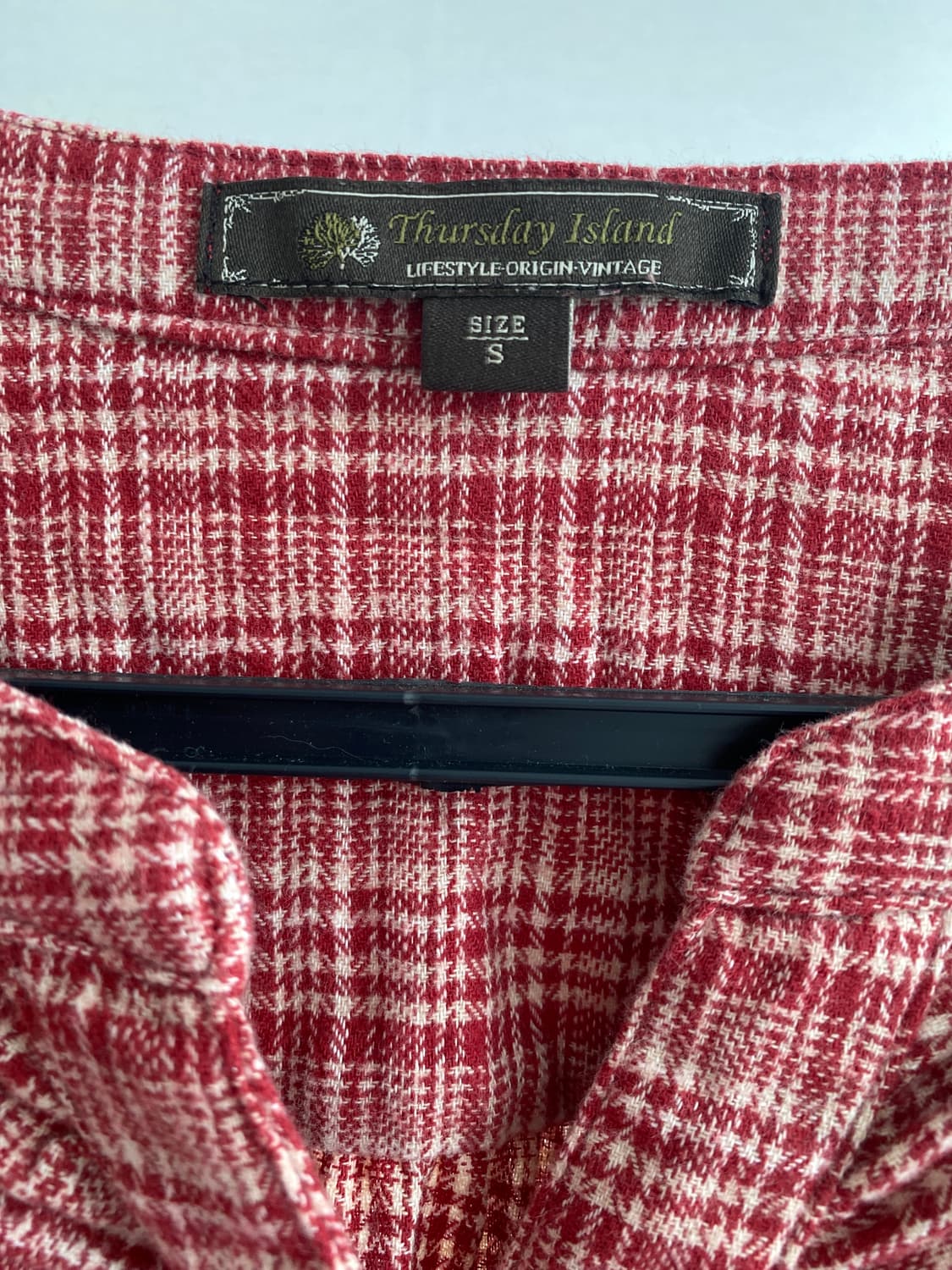 써스데이 아일랜드 체크 셔츠 원피스 S 상품이미지4