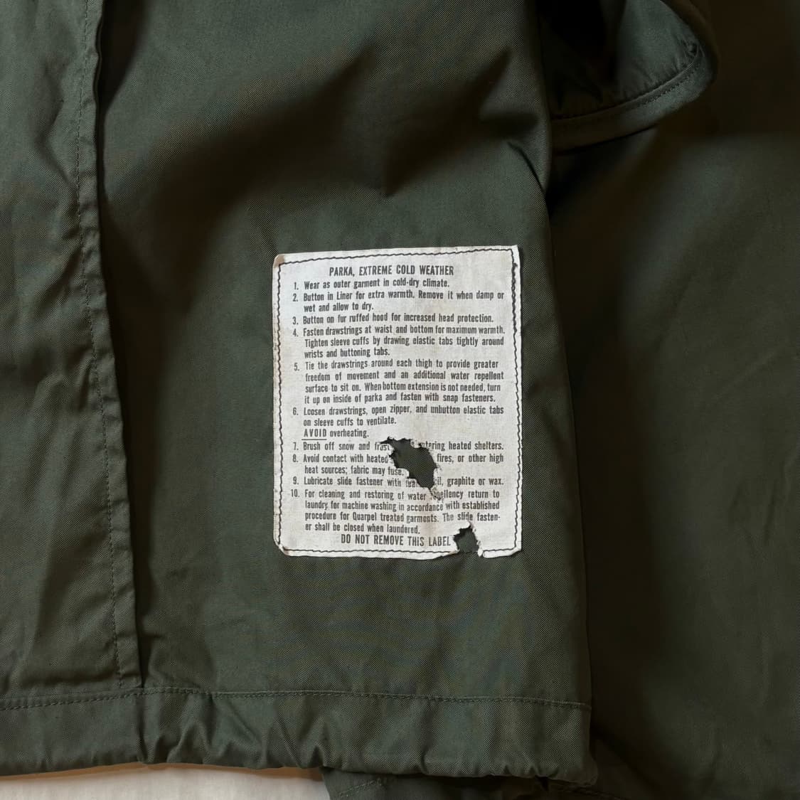 [M-R] 70s US Army 2nd M65 피쉬테일 파카 상품이미지7