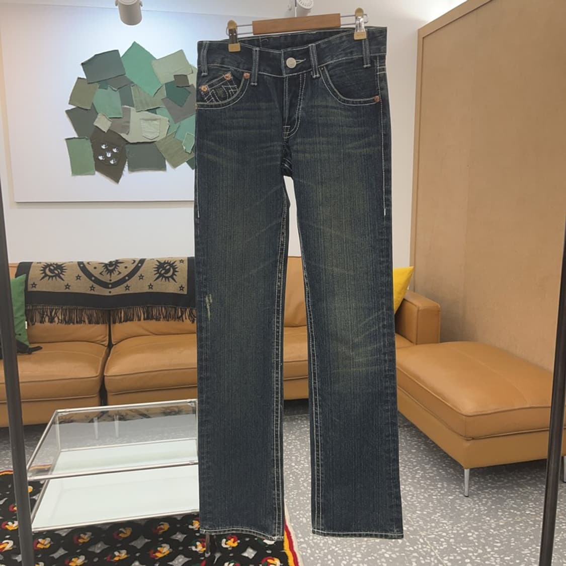 트루릴리전 BOBBY 빈티지 디스트로이드 데님팬츠 26인치 C06797 상품이미지1