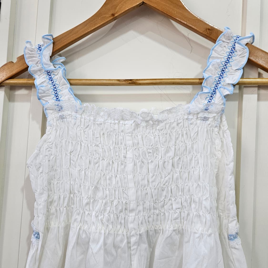 화이트 블루리본 스모크 원피스 상품이미지6