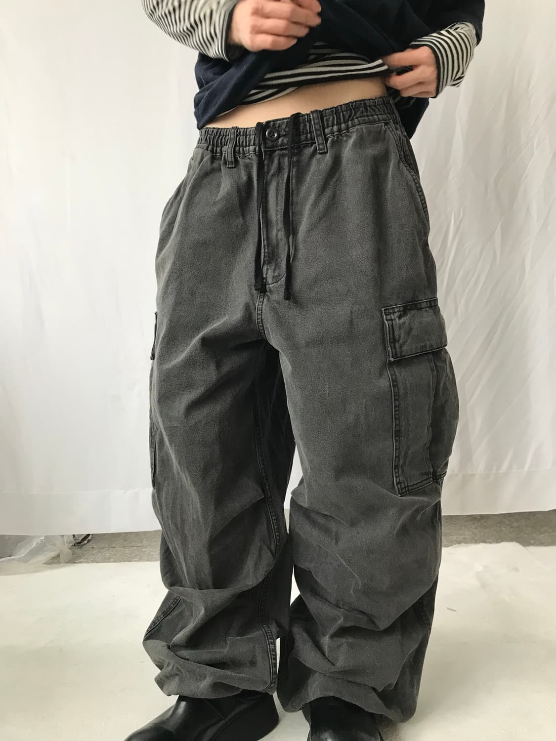 핀턱 와이드 데님 팬츠 상품이미지3