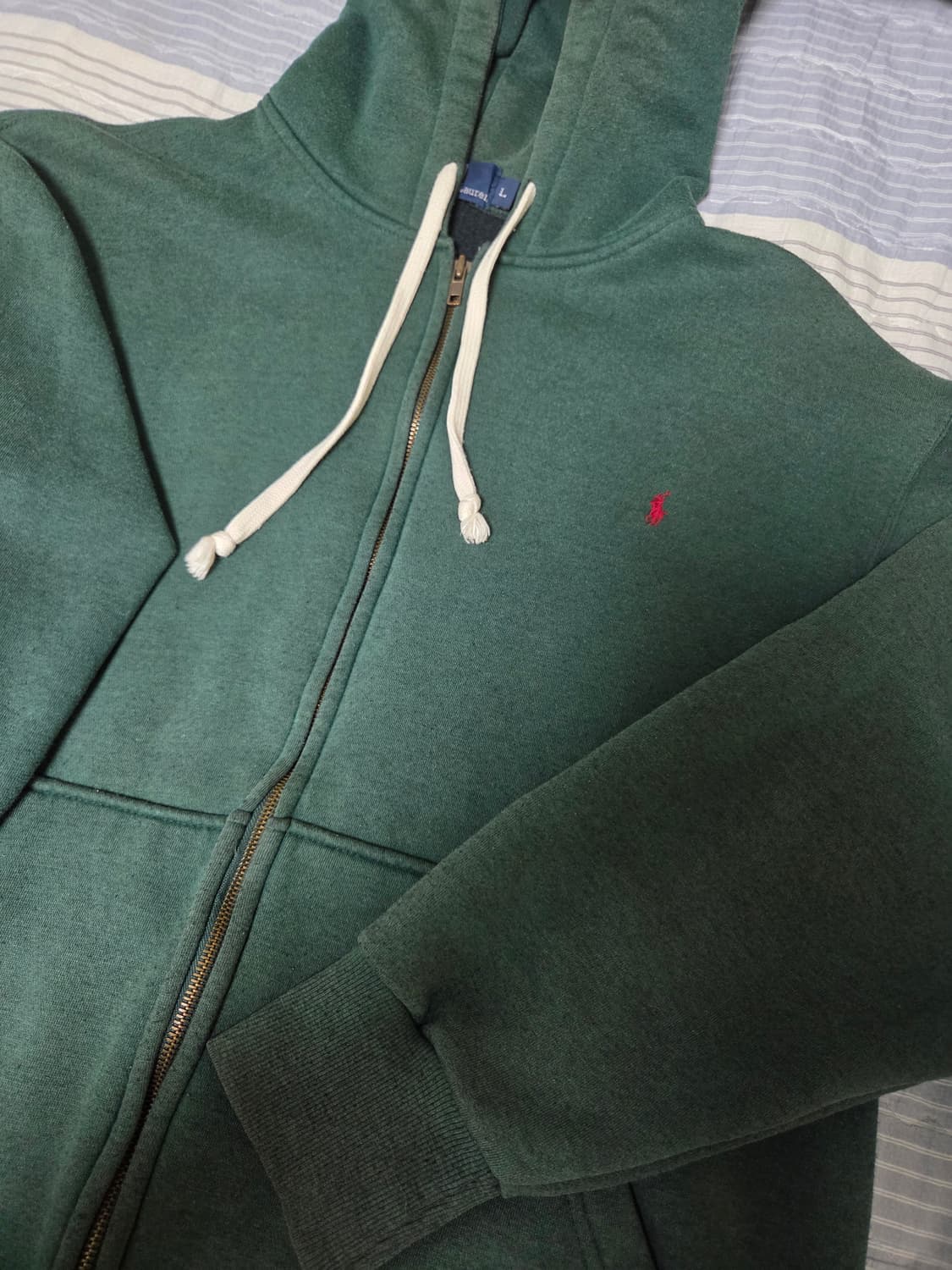 폴로 딥그린 후드집업 L 상품이미지2