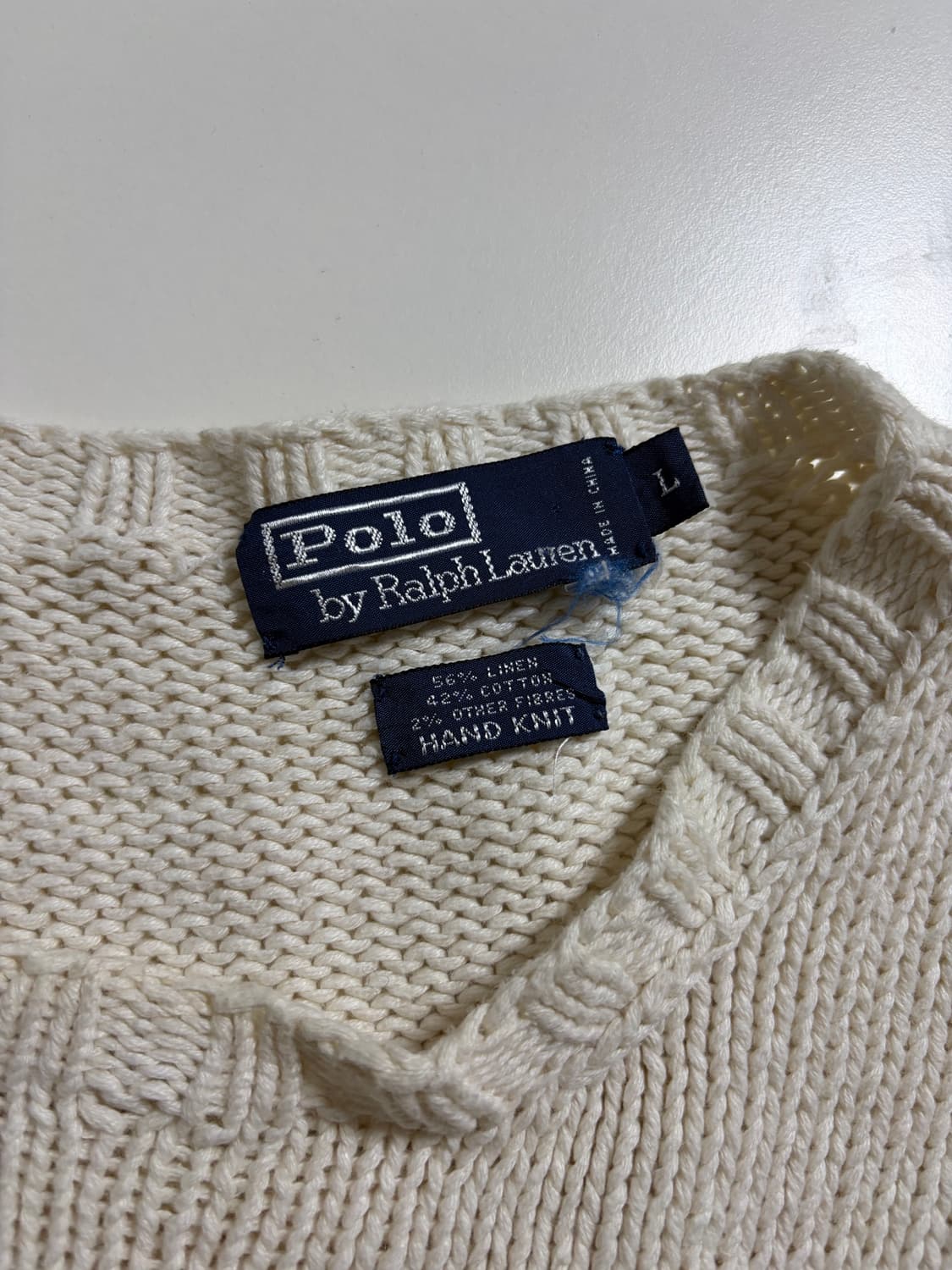 [ L ] 00s Polo dog hand knit (Rare) 상품이미지3