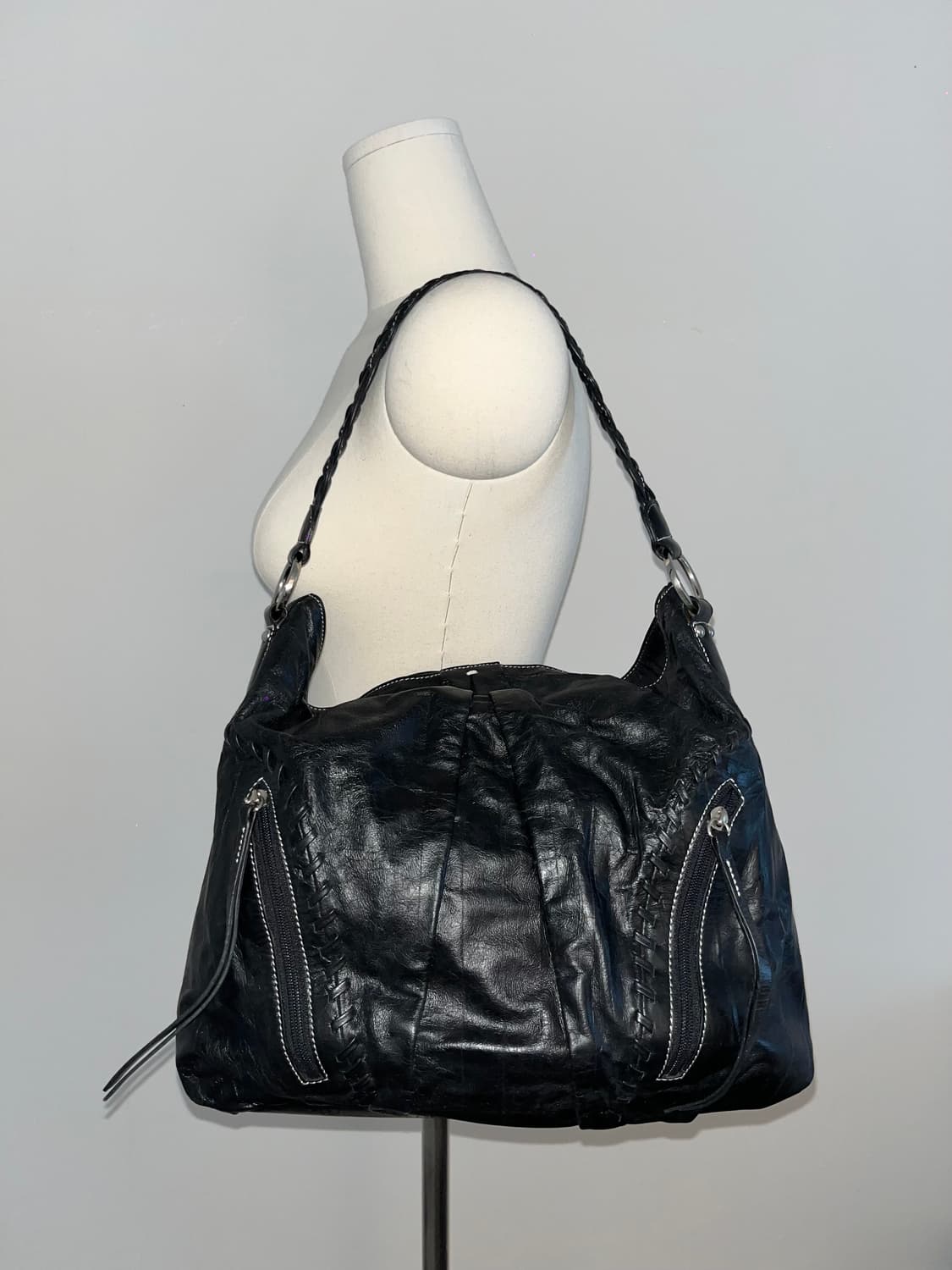 Japan vintage leather Shoulder bag 상품이미지1