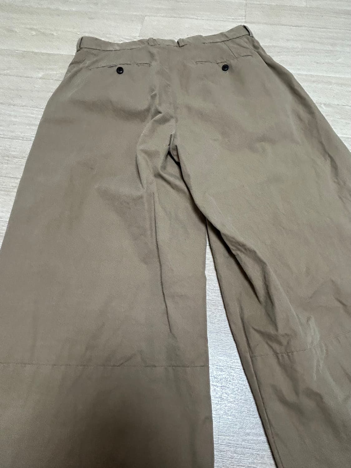 (5, XL) 해칭룸 와이드 커브 트라우저 베이지 치노팬츠 상품이미지8