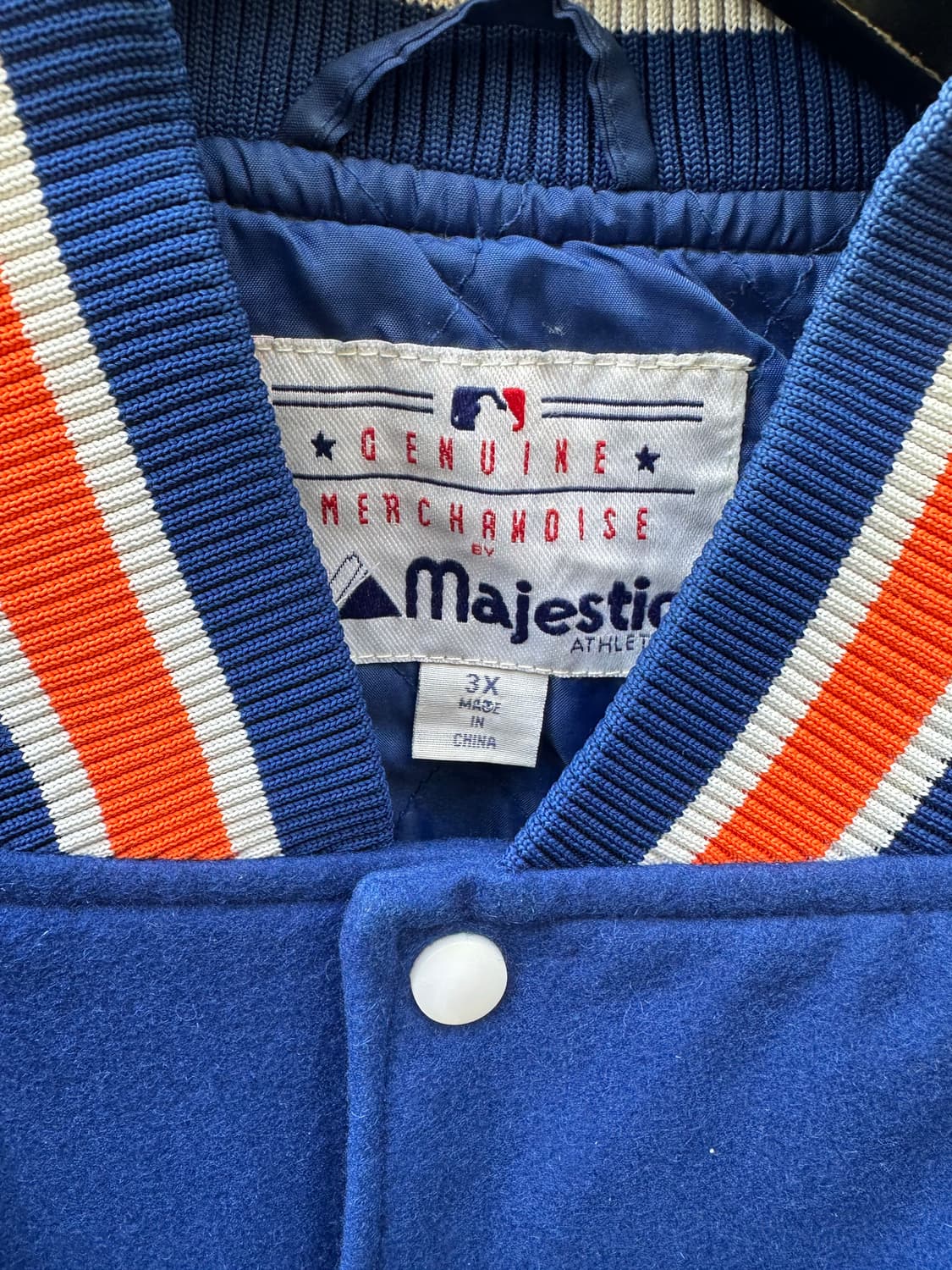 빈티지 00s 마제스틱 뉴욕 메츠 바시티 자켓 상품이미지4