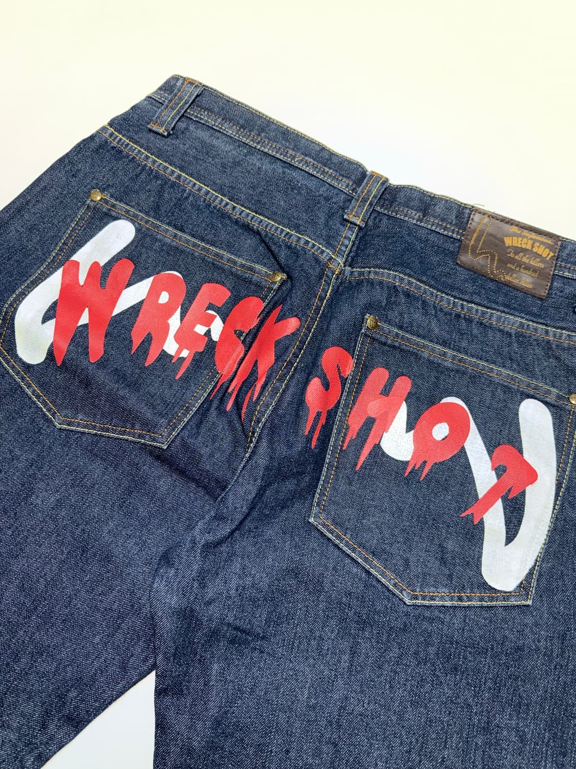 Wreck Shot 빈티지 프린팅 데님 팬츠 34 상품이미지6