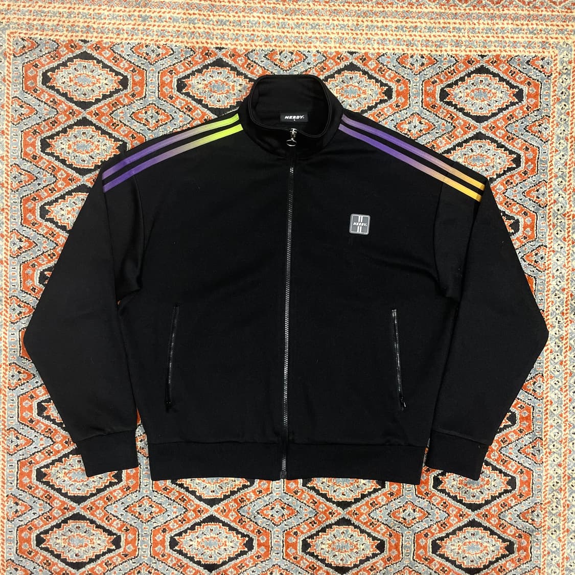 너디 블랙 집업 져지 자켓 남성S 상품이미지1