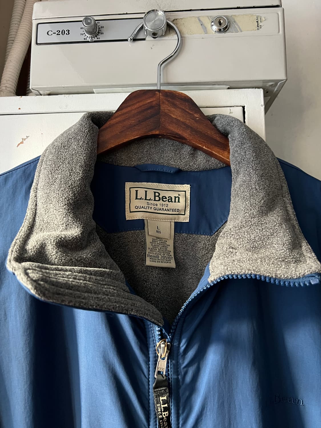 [L]엘엘빈 USA 플리스 라이닝 네이비 웜업 자켓 상품이미지2