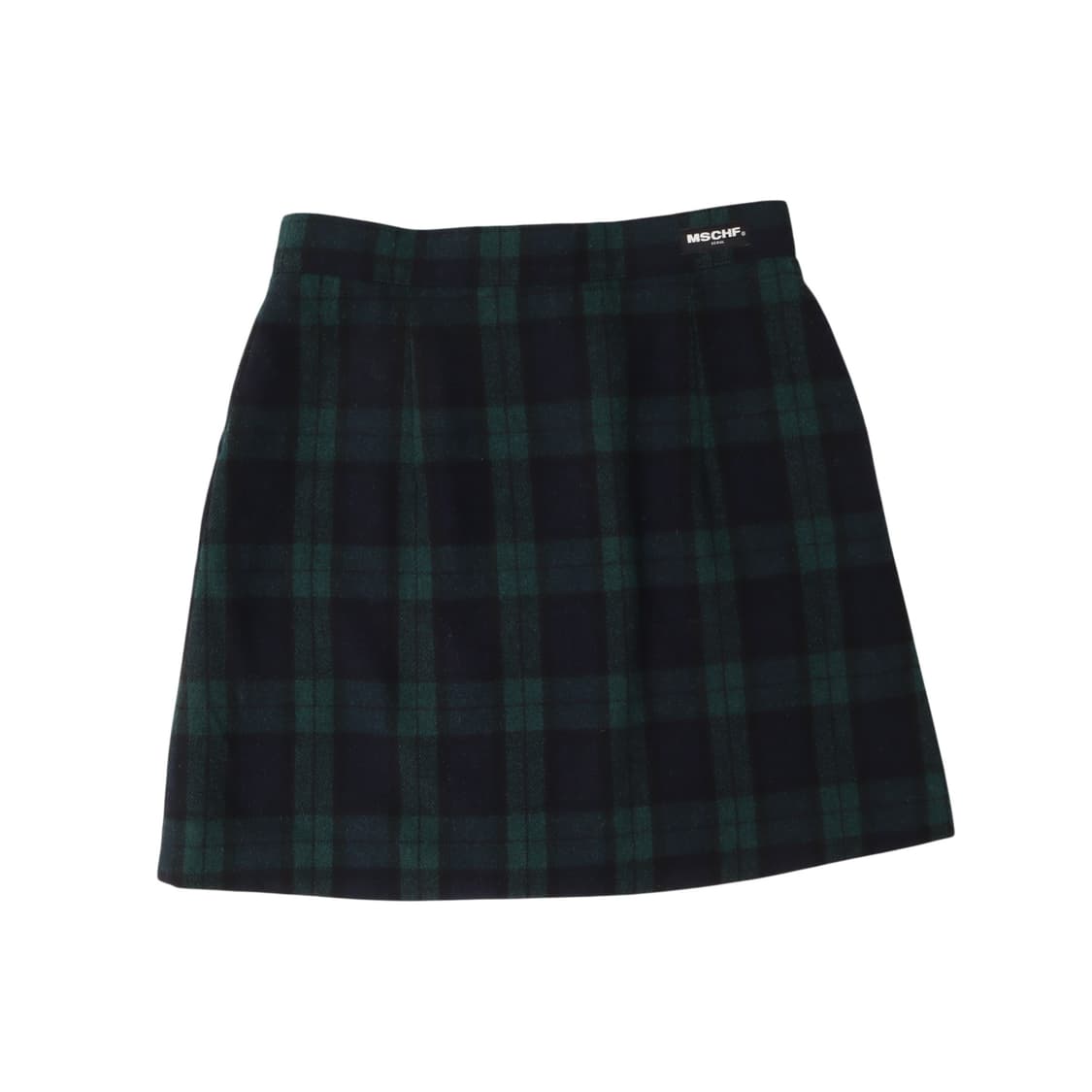 미스치프 그린 울 체크 미니스커트 상품이미지4