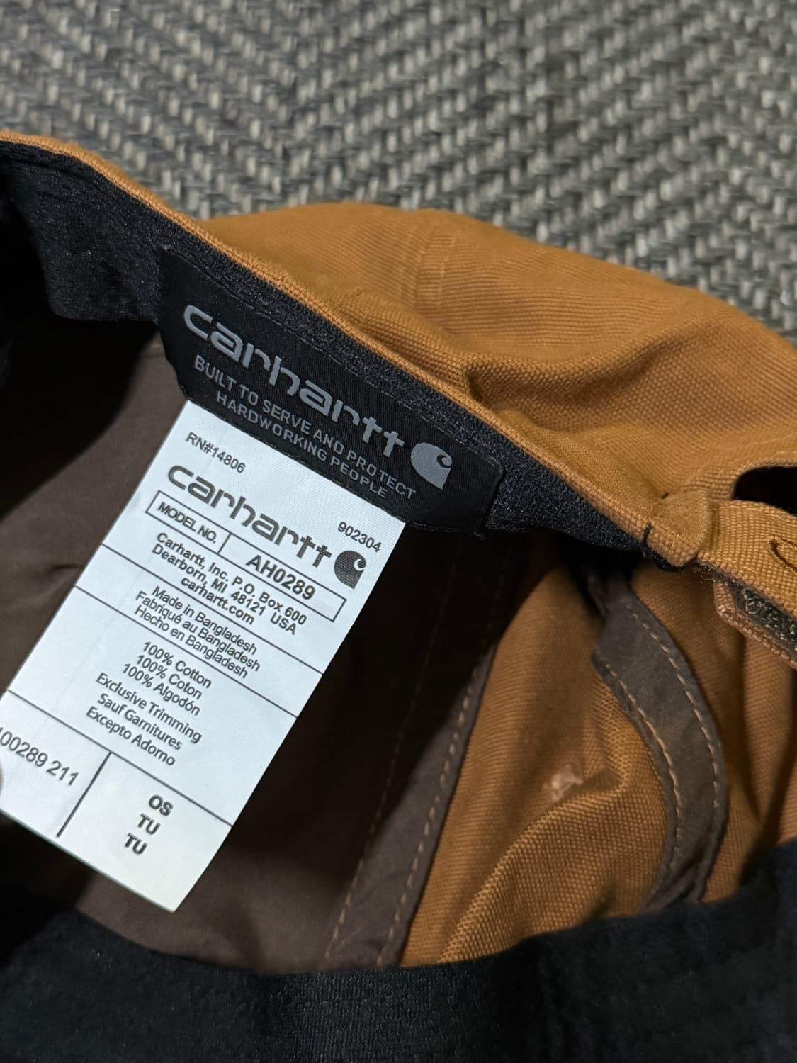 칼하트 캔버스 캡 브라운 상품이미지3