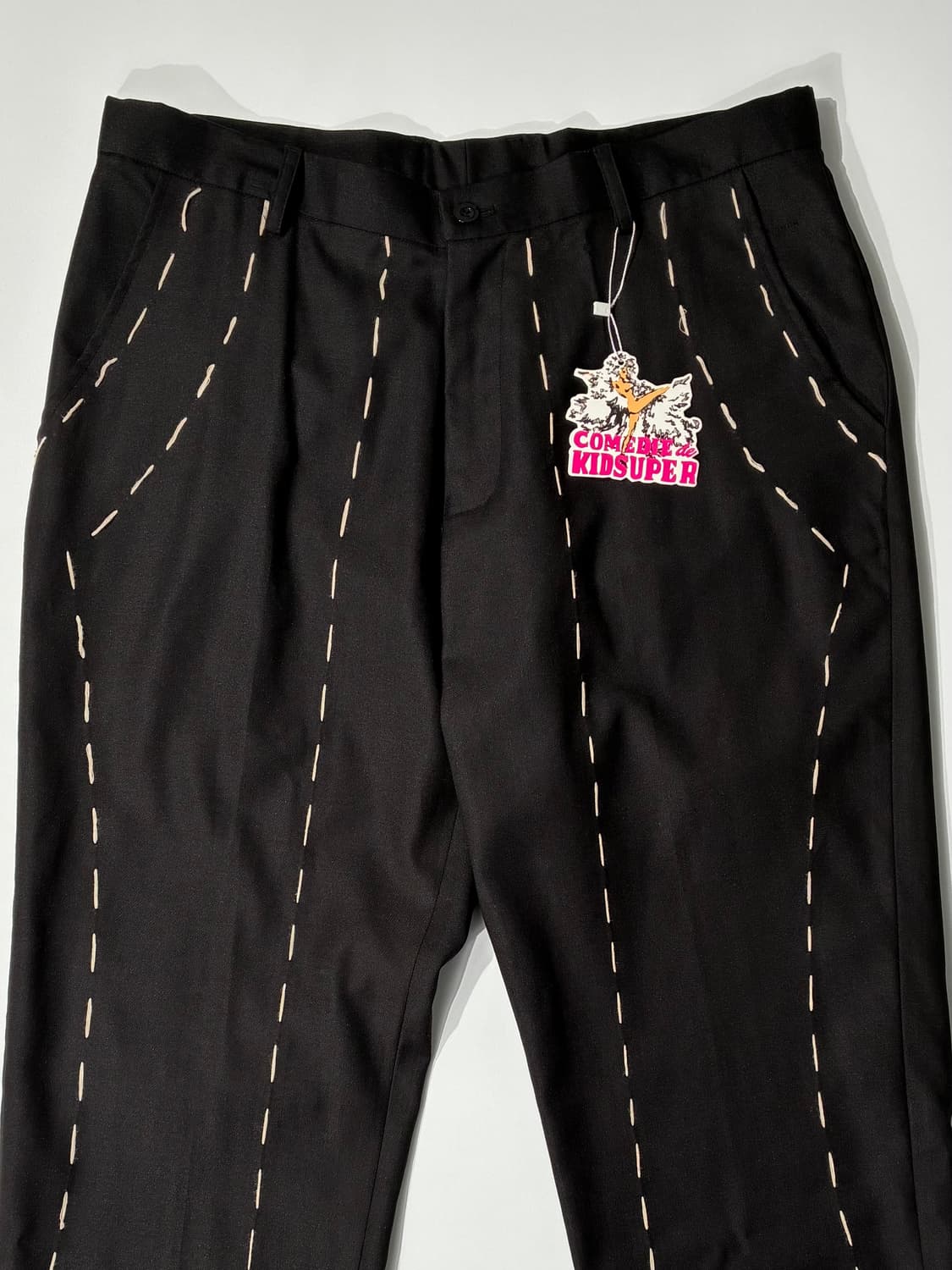 KIDSUPER 키드슈퍼 핸드 자수 수트 팬츠 블랙 L사이즈 상품이미지2