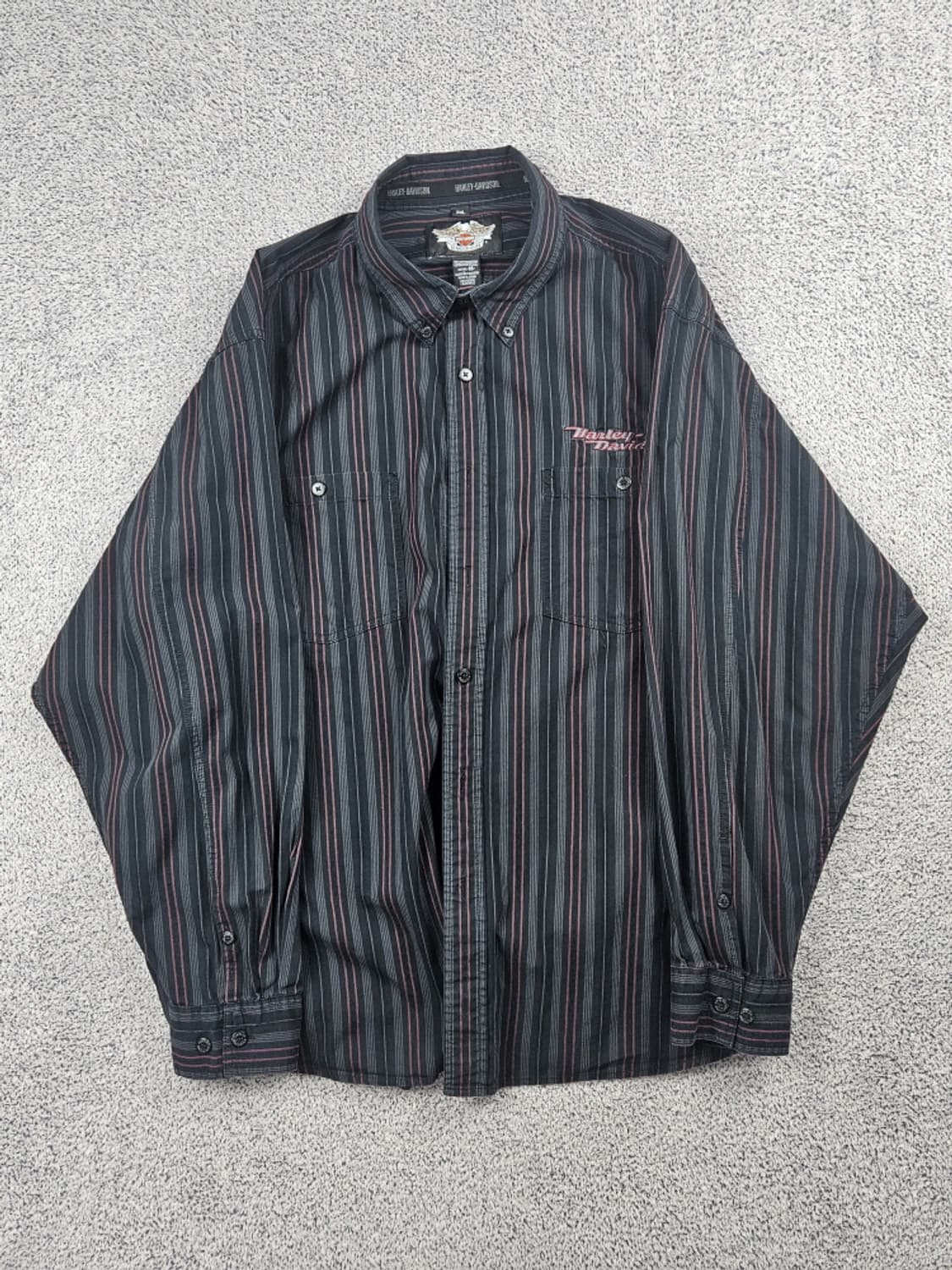 할리데이비슨 스트라이프 패턴 버튼다운 셔츠 ( 2XL ) / 10472 상품이미지2