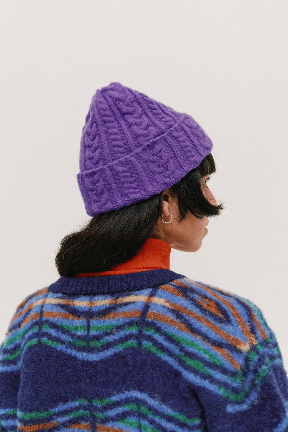 하울린 케이블 페스티벌 울 비니 바이올렛 상품이미지2