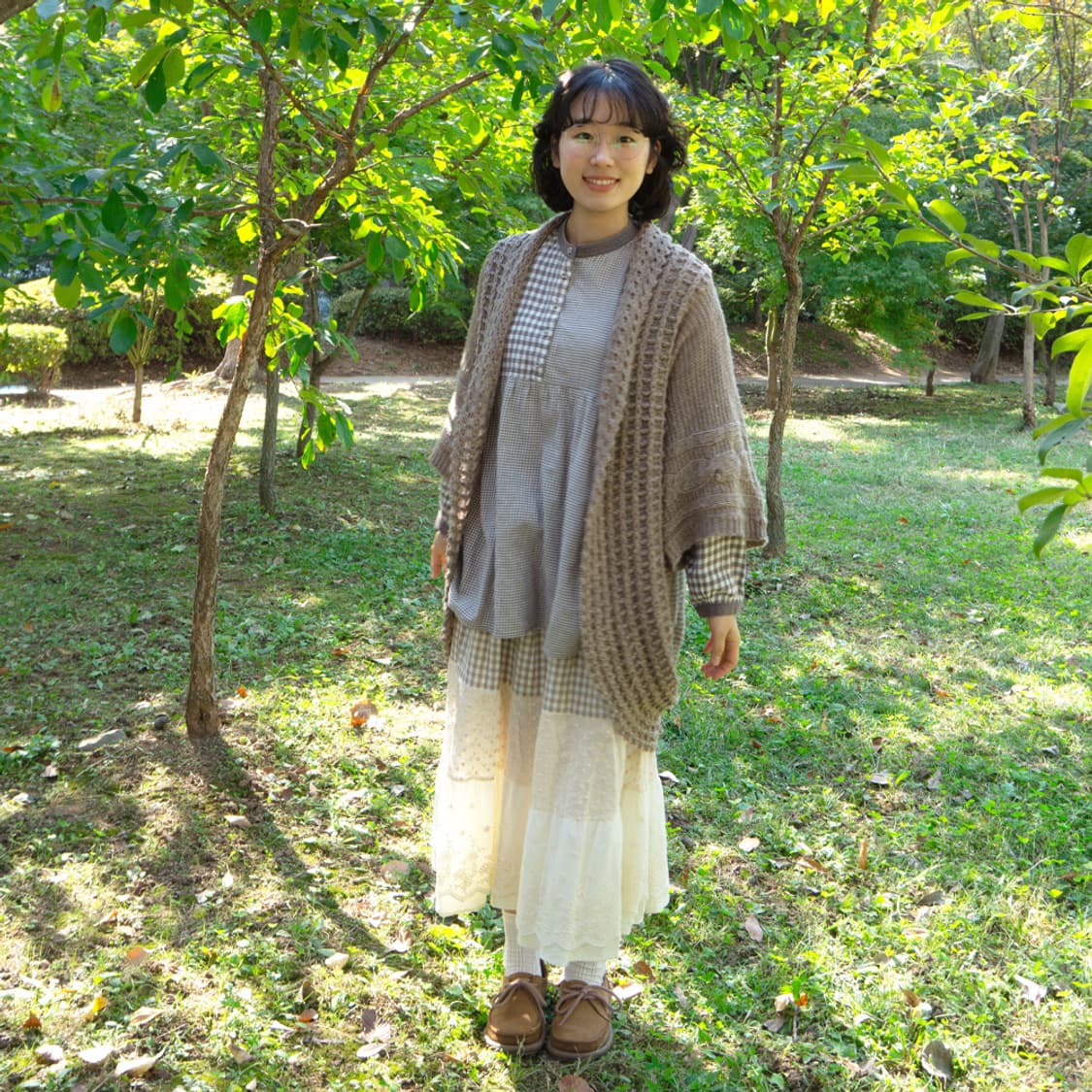 체크 레이어드 스커트 상품이미지2