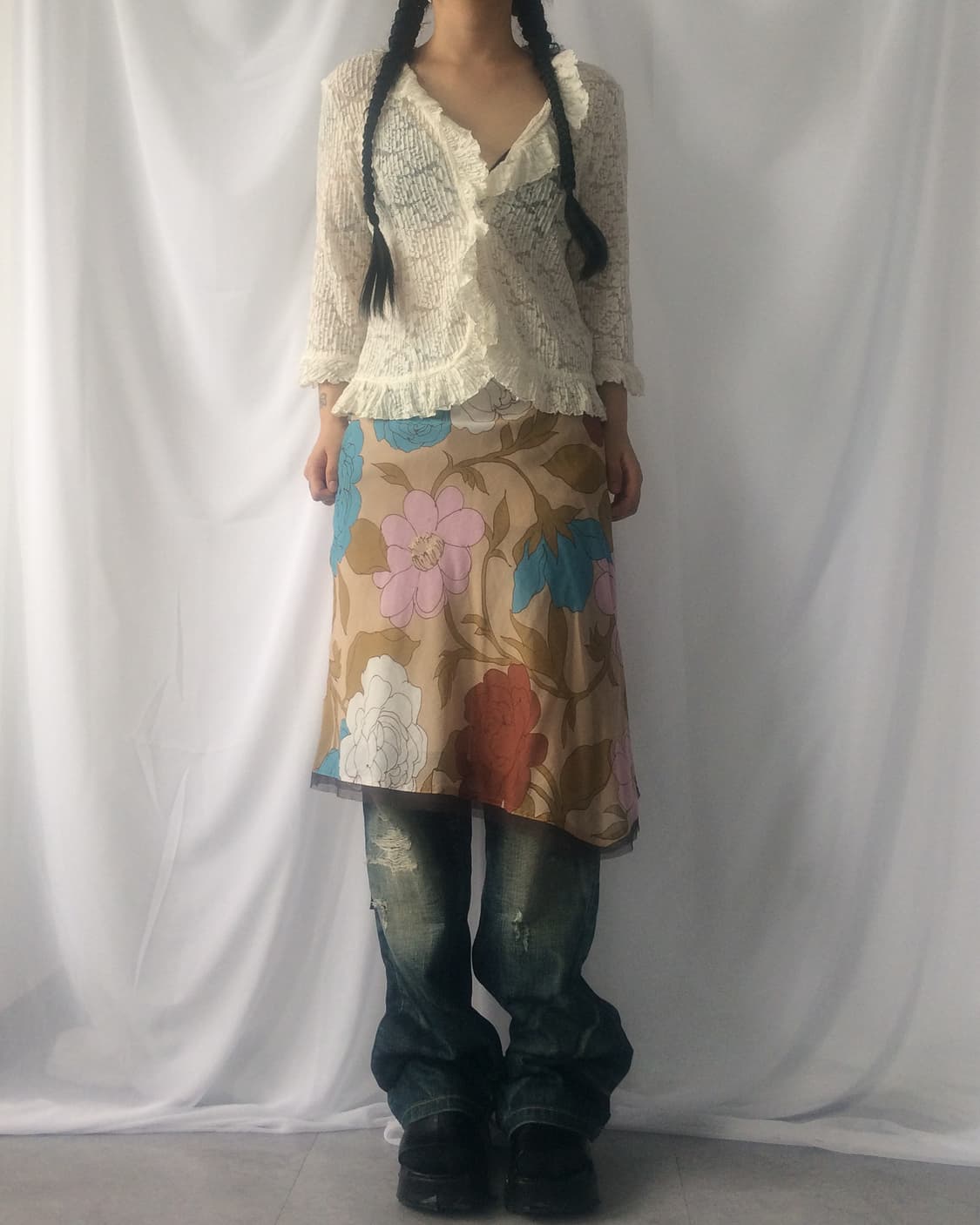 Pattern see through jacket 상품이미지5