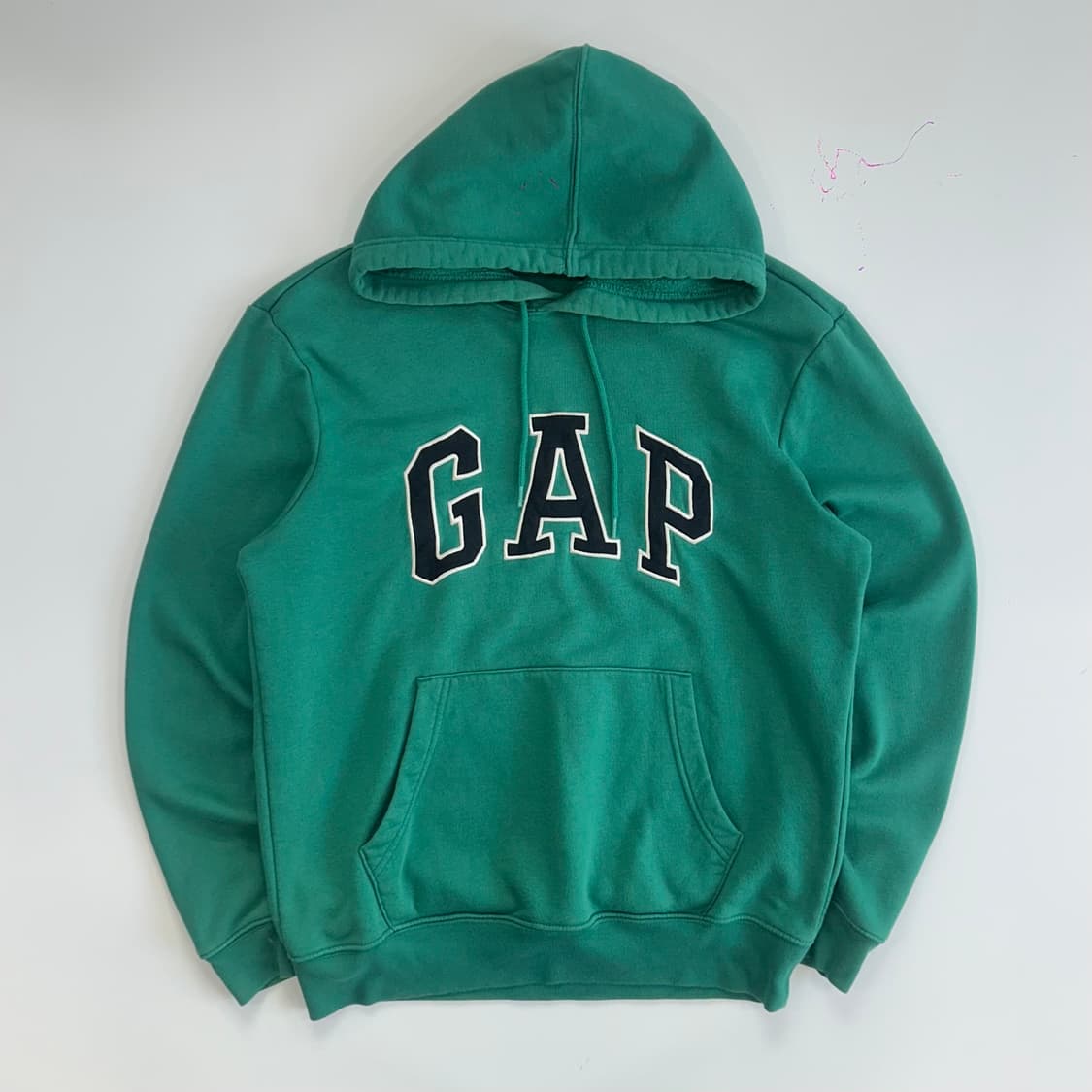 Gap 갭 블랙 로고 그린 후드티 상품이미지3