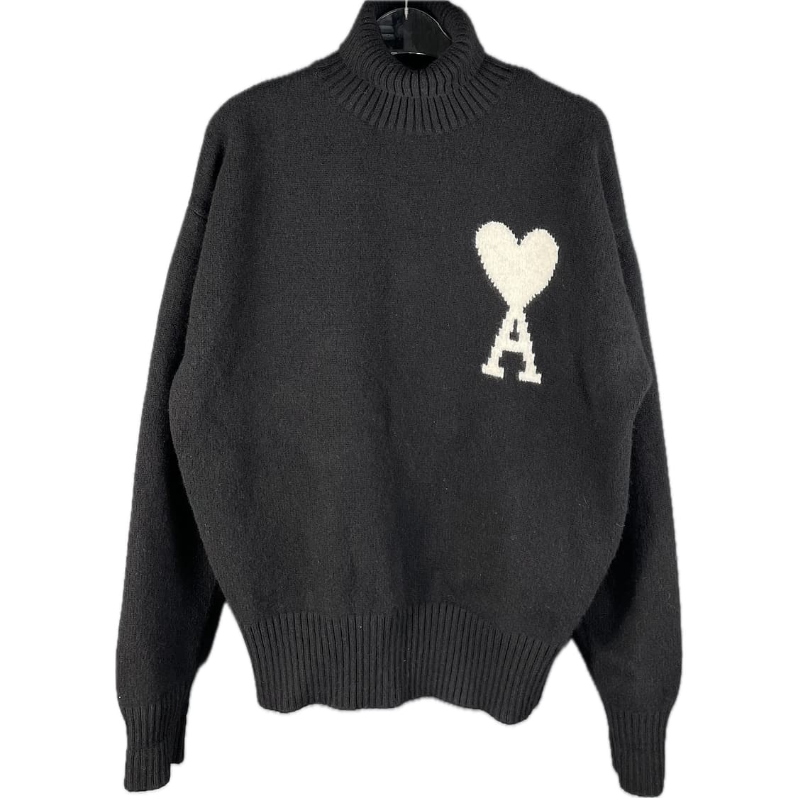 [M] AMI 아미 인타르시아 빅하트 로고 터틀넥 니트 상품이미지1