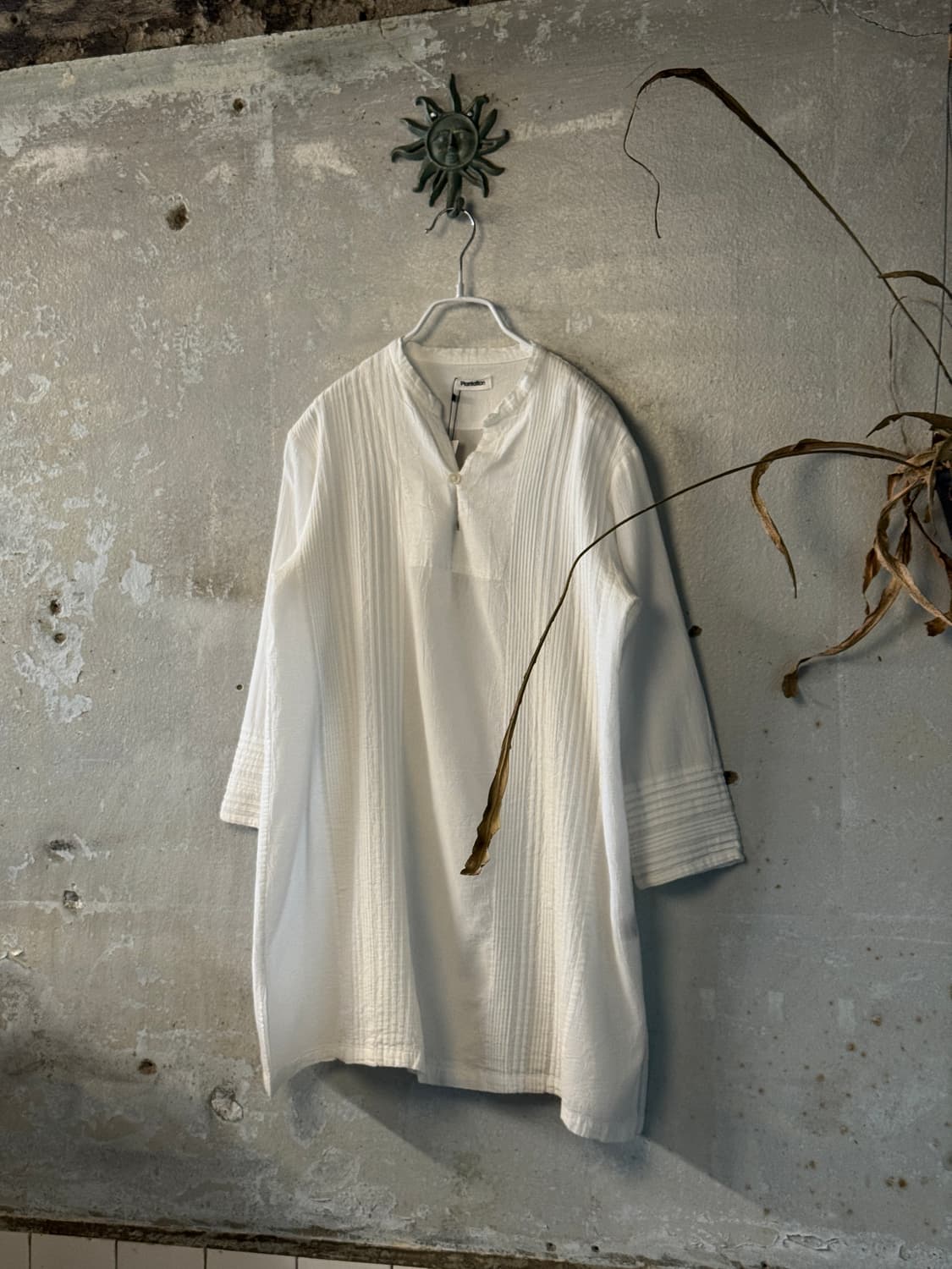 44-66) Plantation Textured Pintuck Tunic 상품이미지1