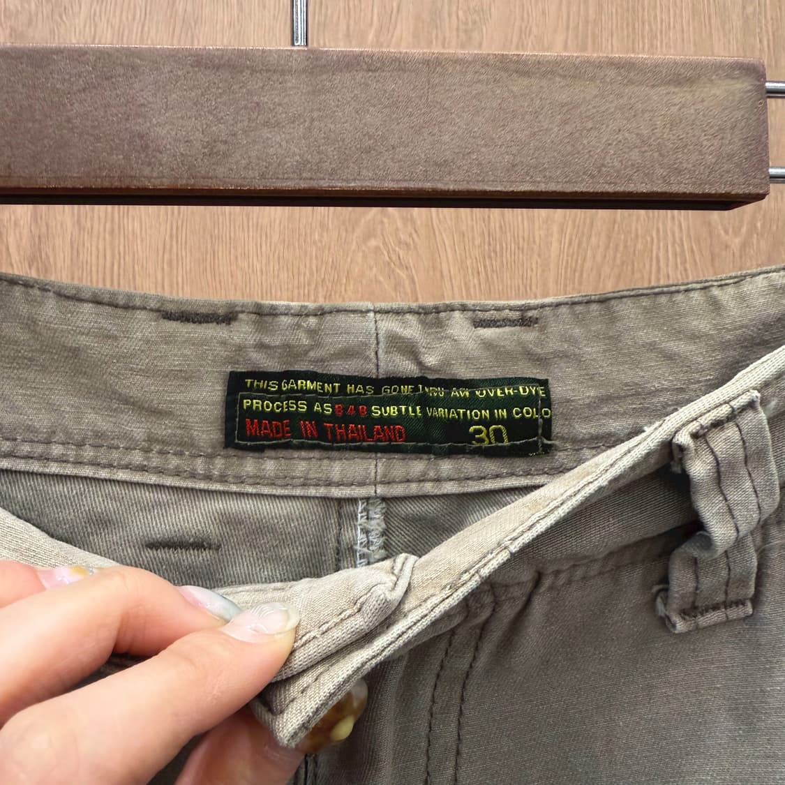 JPN 카고 팬츠 가먼트 다잉 멀티 포켓 사이드 스트랩 와이드핏 베이지 상품이미지8