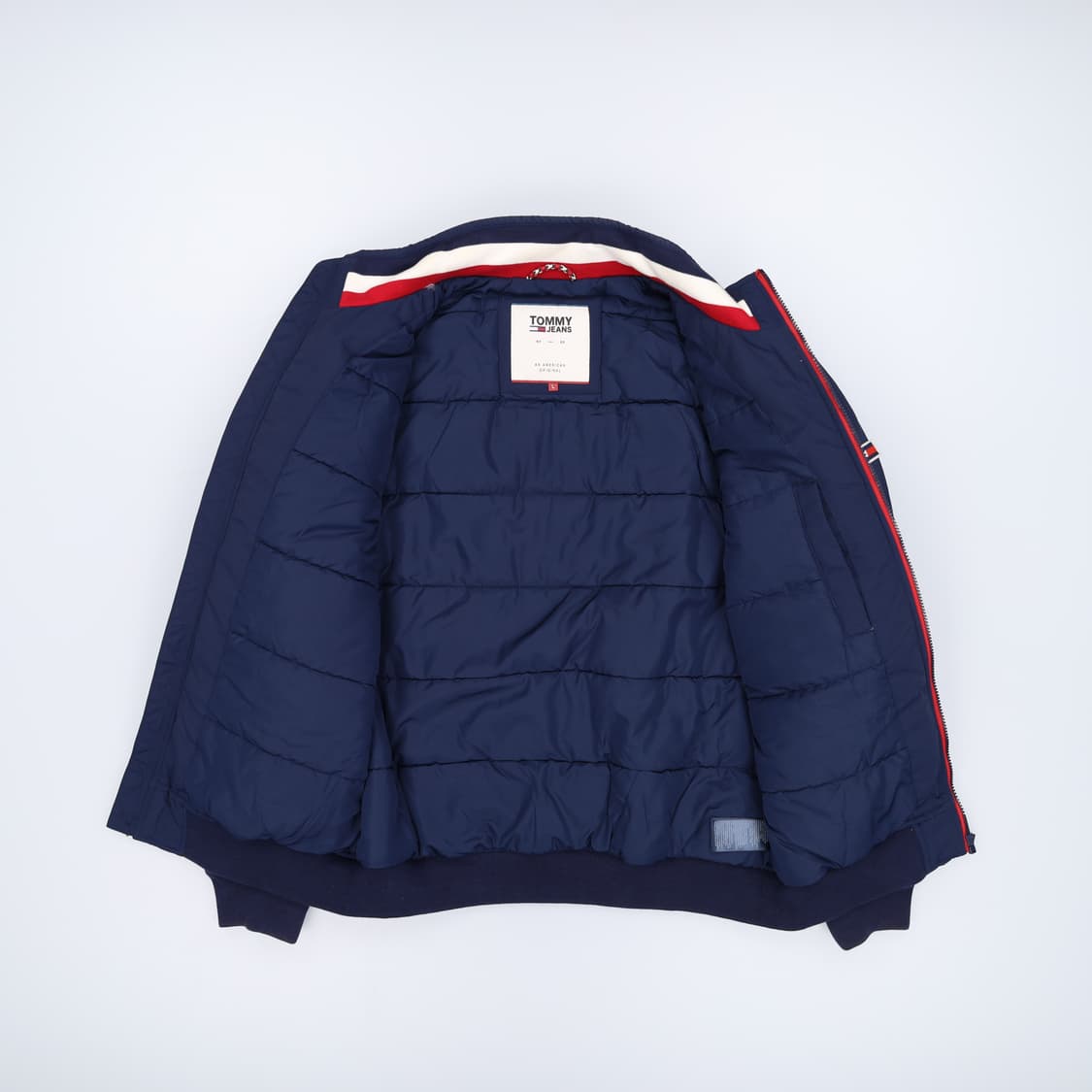 L 타미힐피거 이너 퀄팅 플래그 봄버 블루종 자켓 4149 상품이미지3