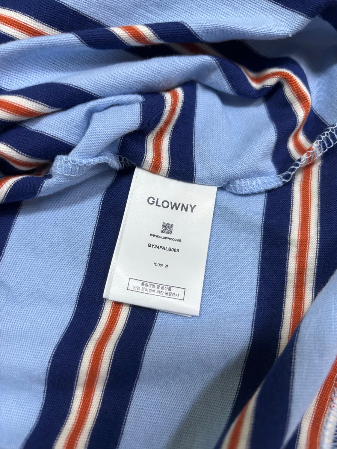 글로니 스트라이프 카라 롱슬리브 상품이미지6