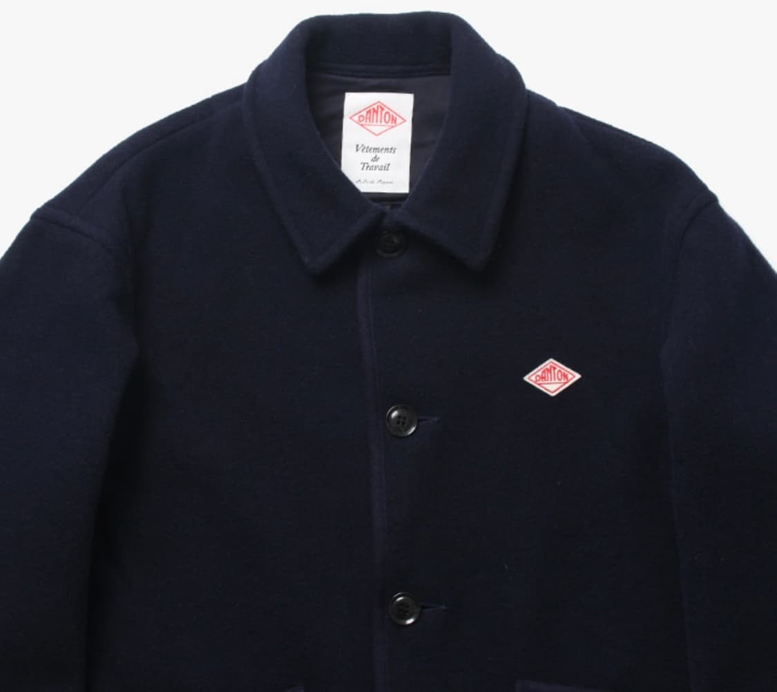 단톤 네이비 울 하프 코트 상품이미지2