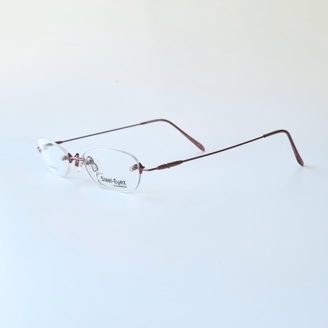 데드스탁  핑크 템플 경량 오벌무테 안경 1483 상품이미지3