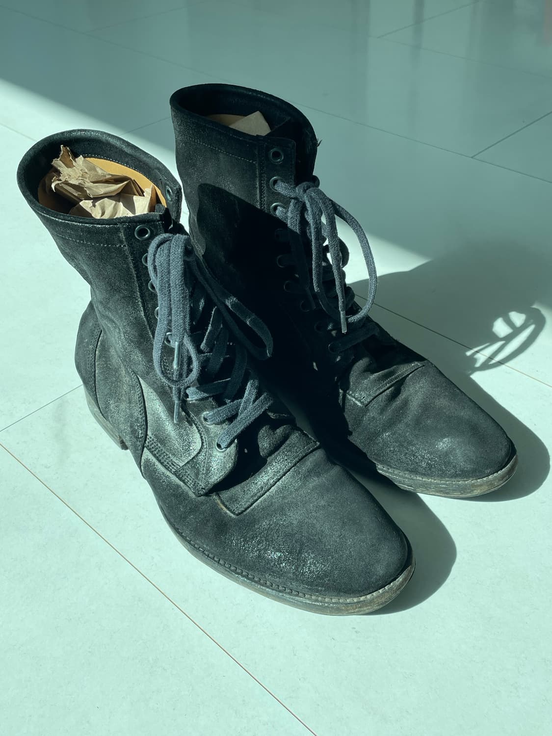 (RARE) 마르지엘라 스웨이드 컴뱃 부츠(*08 아카이브) 상품이미지1