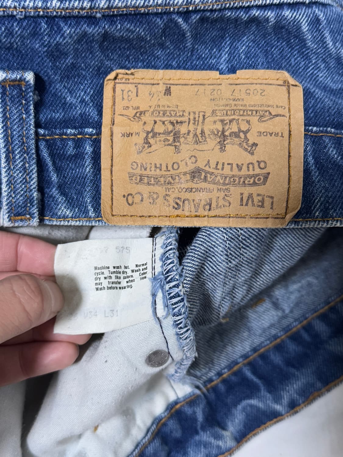 80s usa 리바이스 517 오렌지 탭 부츠컷 데님 팬츠 20517 상품이미지5