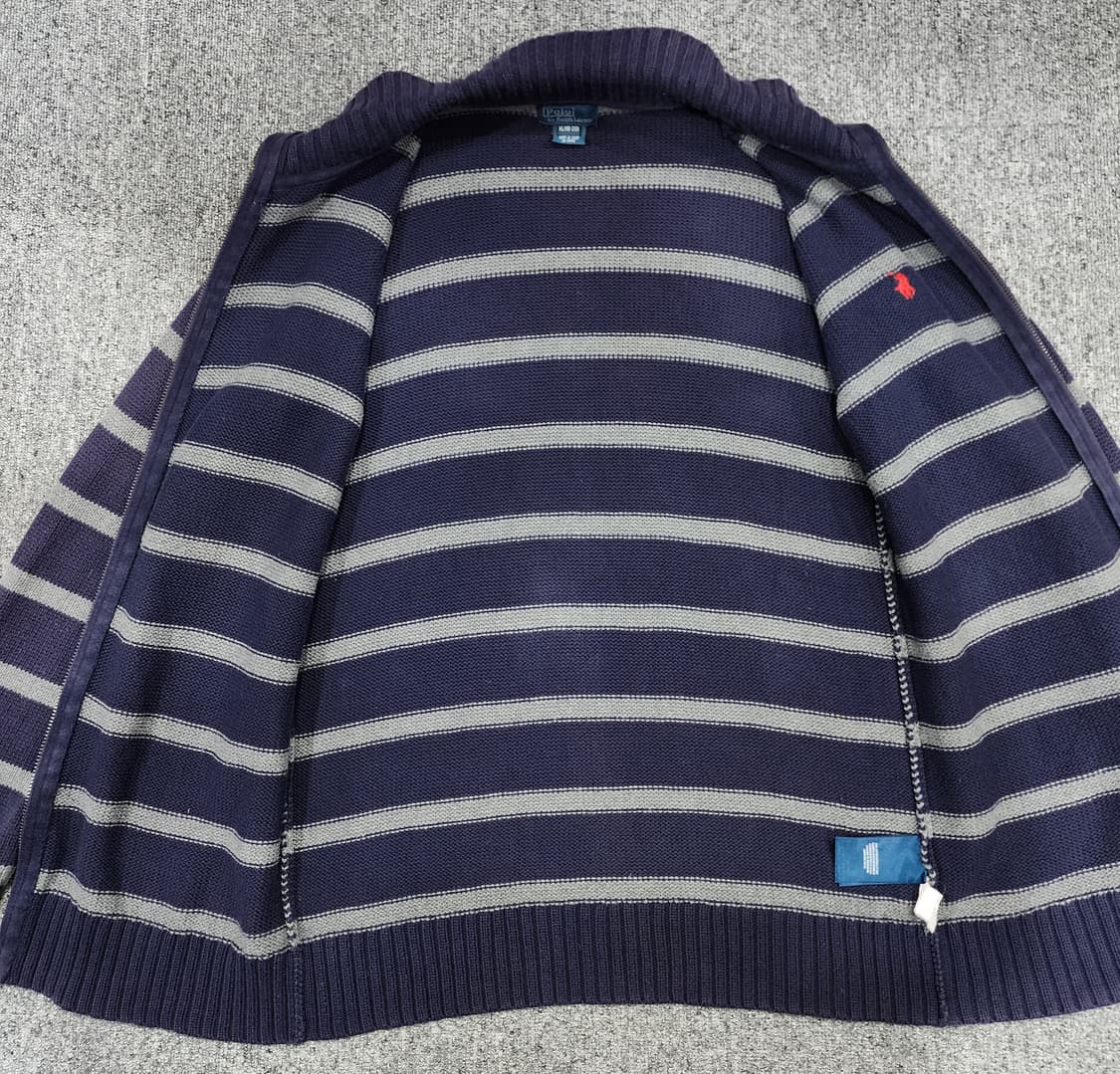 폴로 랄프로렌 스트라이프 풀집업 니트 보이즈 XL 상품이미지3
