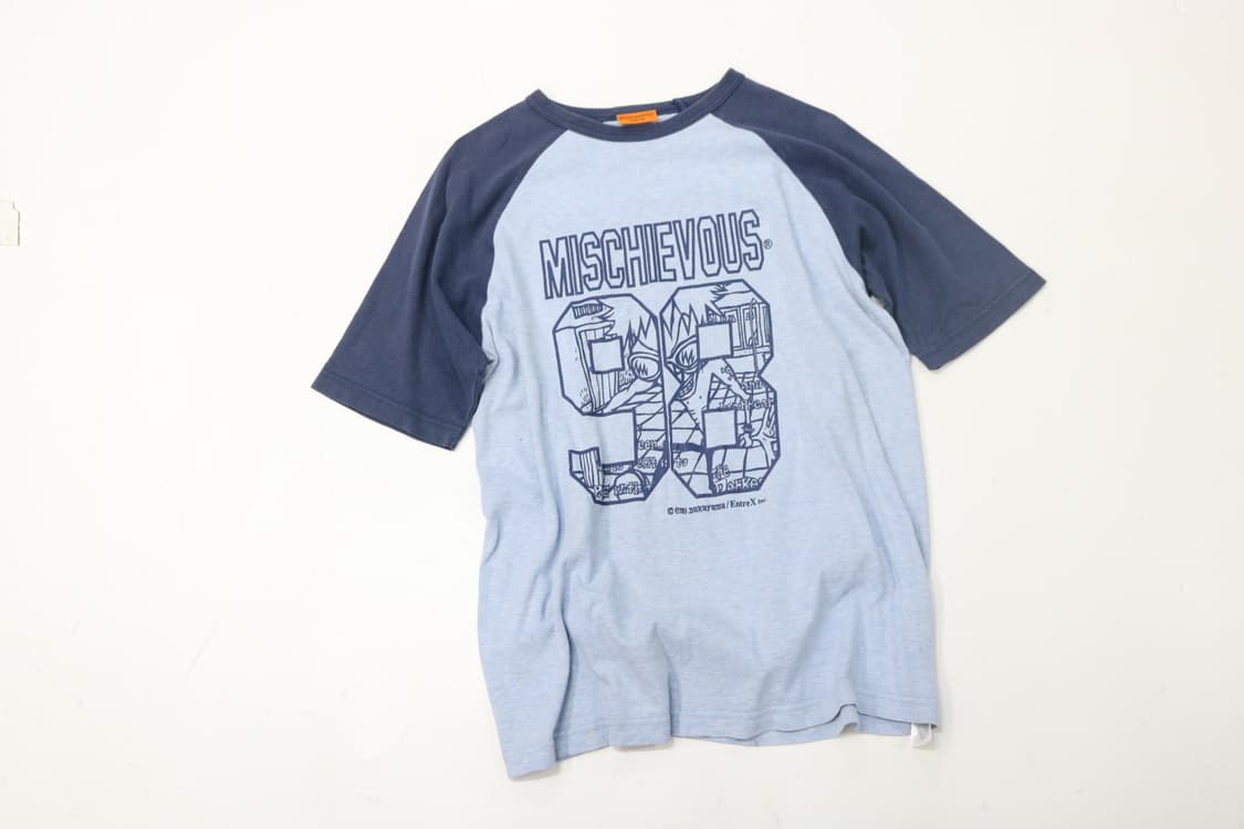 MISCHIEVOUS 미스치버스 빈티지 그래픽 래글런 티셔츠 (M) 상품이미지2