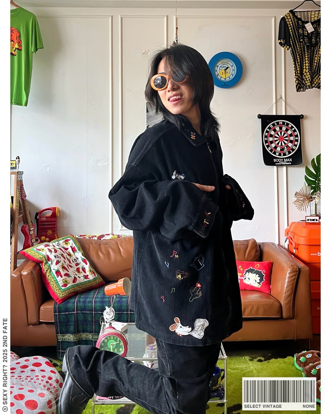 Kitsch Embroidery Corduroy Old Work JK 상품이미지1