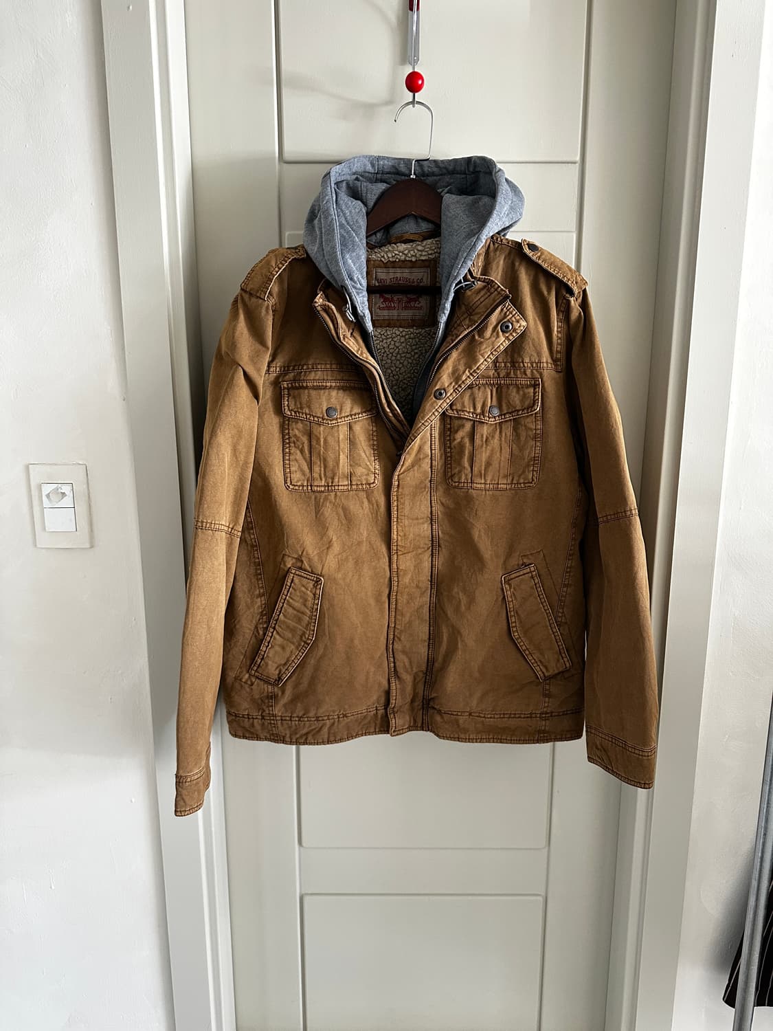 Levis 쉐르파 라이닝 밀리터리 후드 자켓 상품이미지1