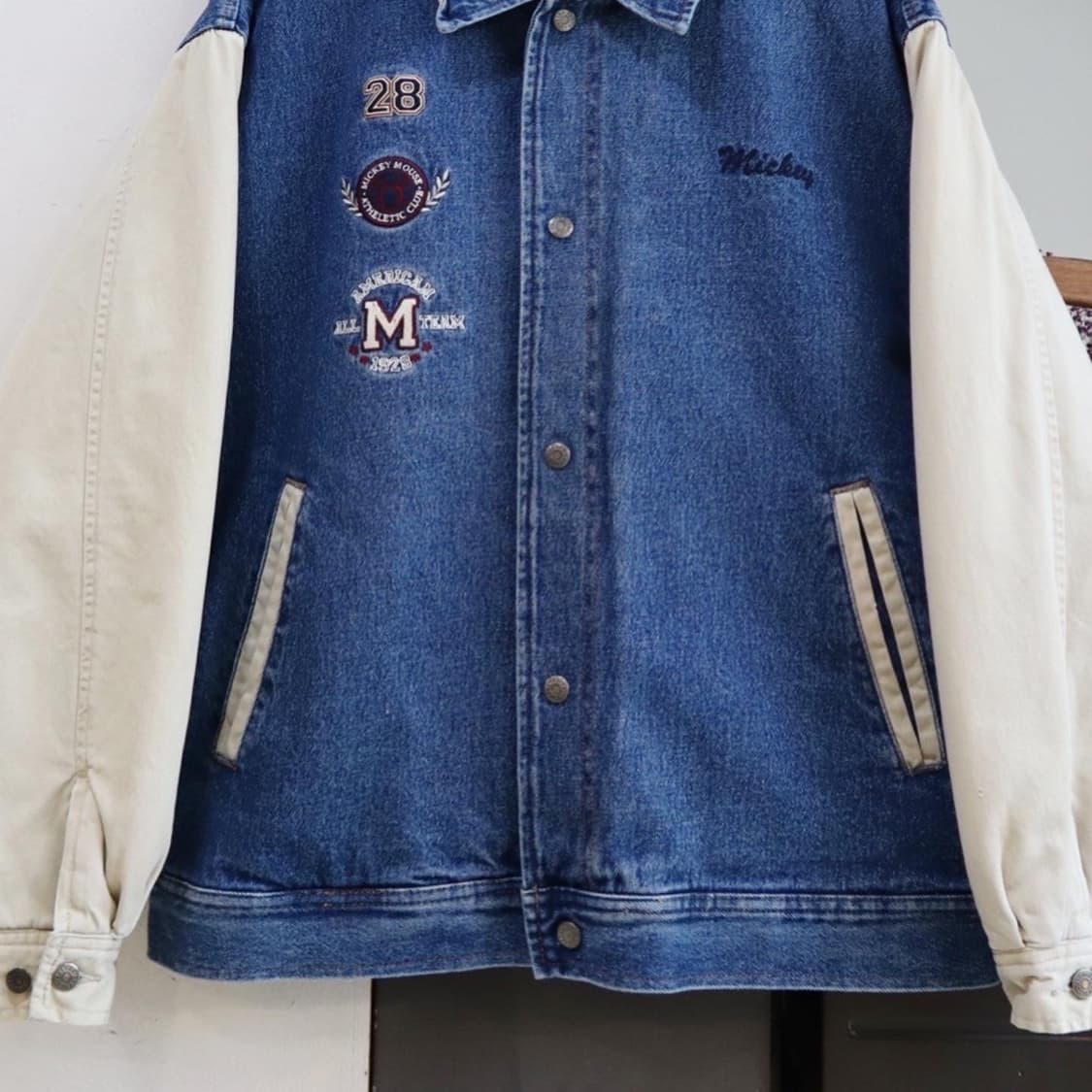 디즈니 90s 데님 바시티 자켓 상품이미지3