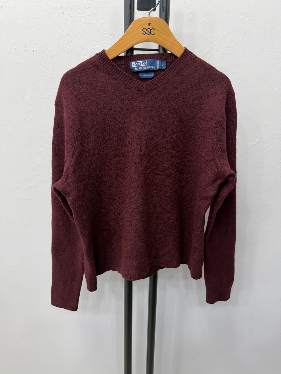 정품) 폴로랄프로렌 메리노울 여성 브이넥 니트 XL 상품이미지1