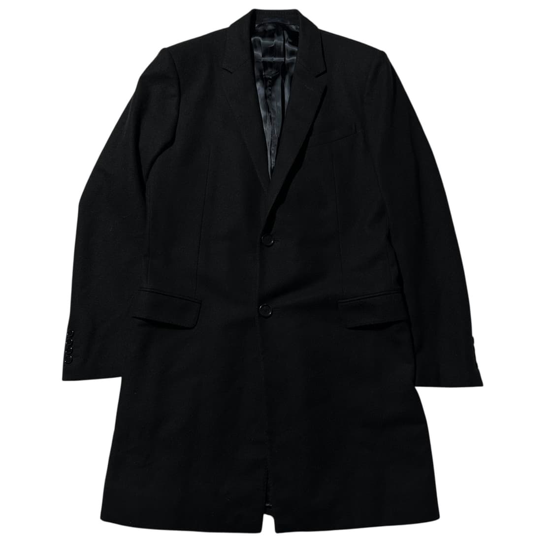 랑방 울 싱글 코트 블랙 상품이미지1