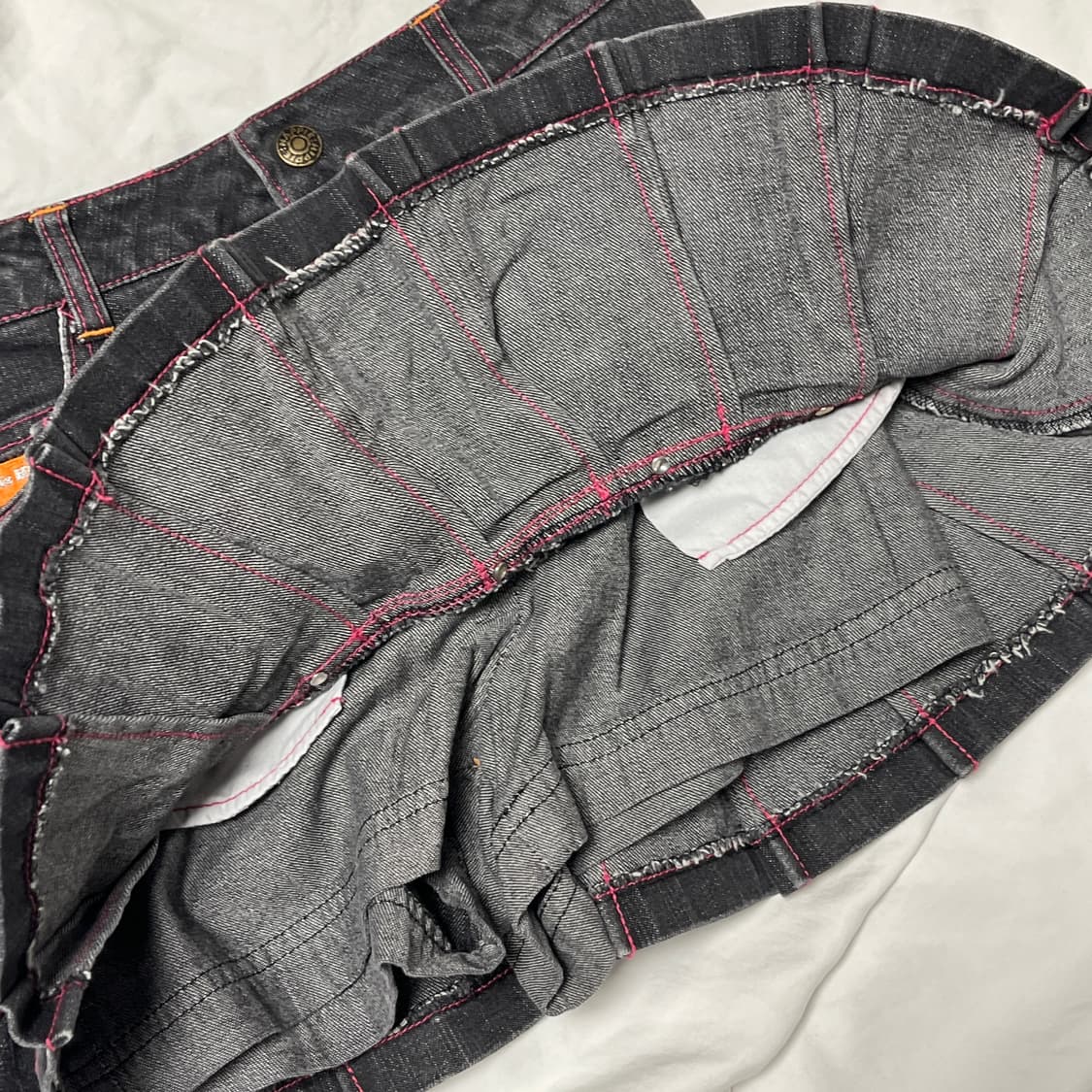 [키치 스쿨룩] 흑청 플리츠 스커트 상품이미지4