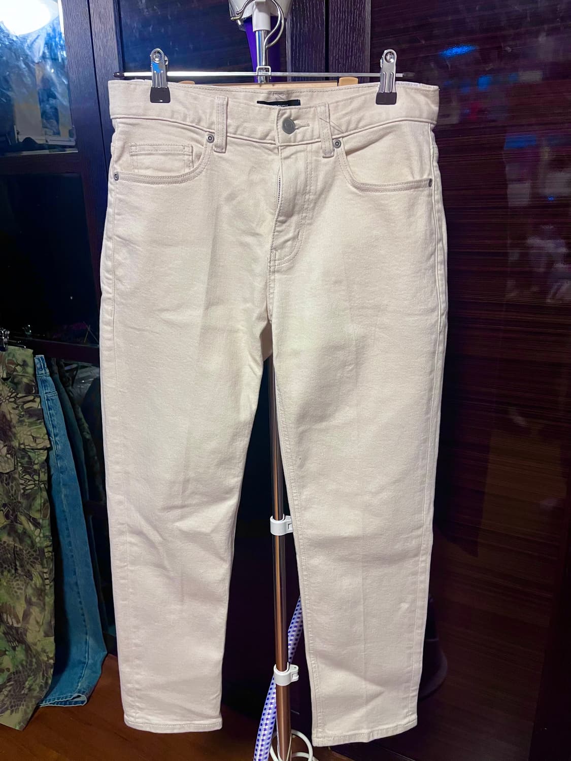 [남성28]무신사스탠다드 테이퍼드 크롭 데님 팬츠 크림 상품이미지1