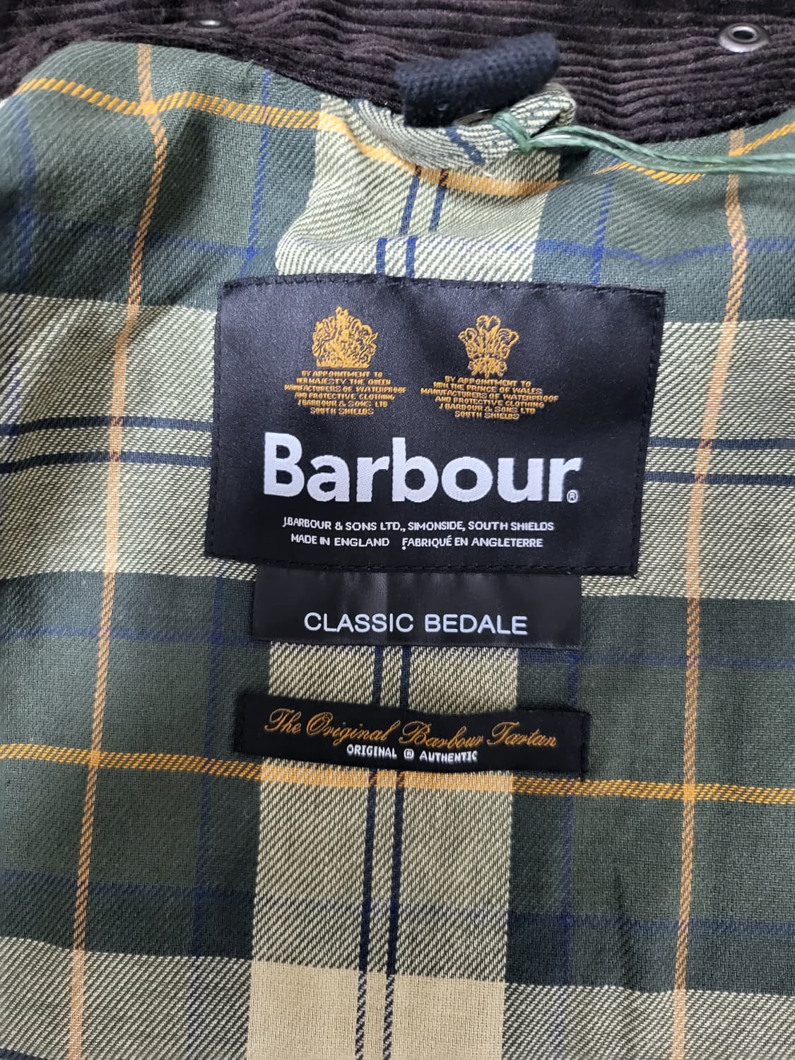 바버 클레식 비데일 왁스 자켓 세이지(40사이즈) 새상품 상품이미지7