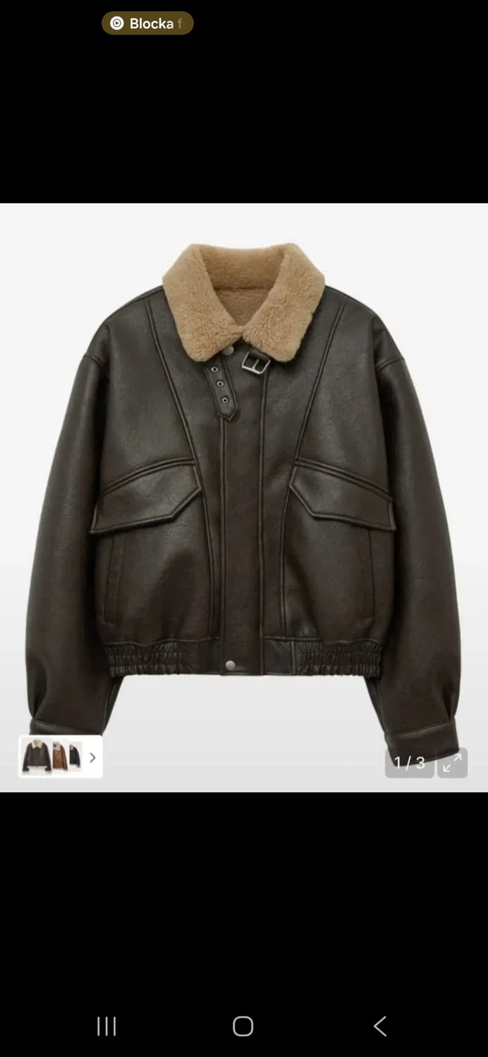 스페로네 A-2 워싱 레더 무스탕 자켓 브라운 상품이미지1