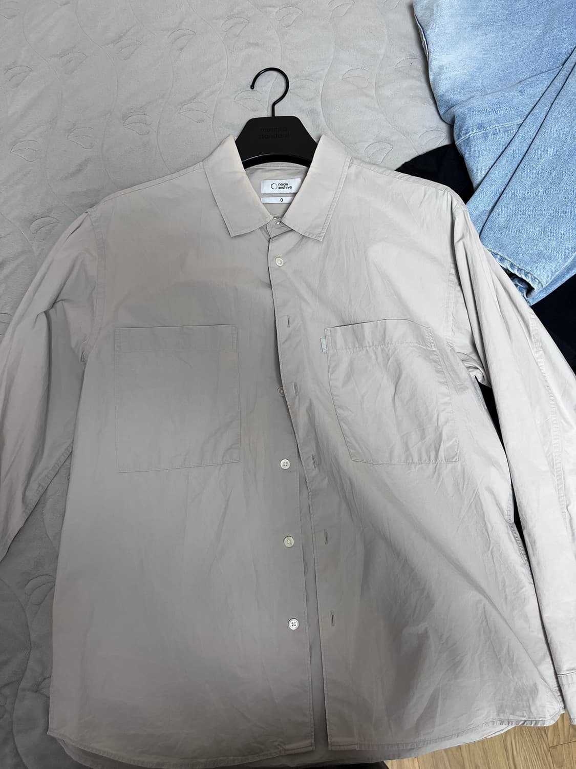 노드아카이브 레이지 빅 셔츠 애쉬 그레이 0사이즈 상품이미지2