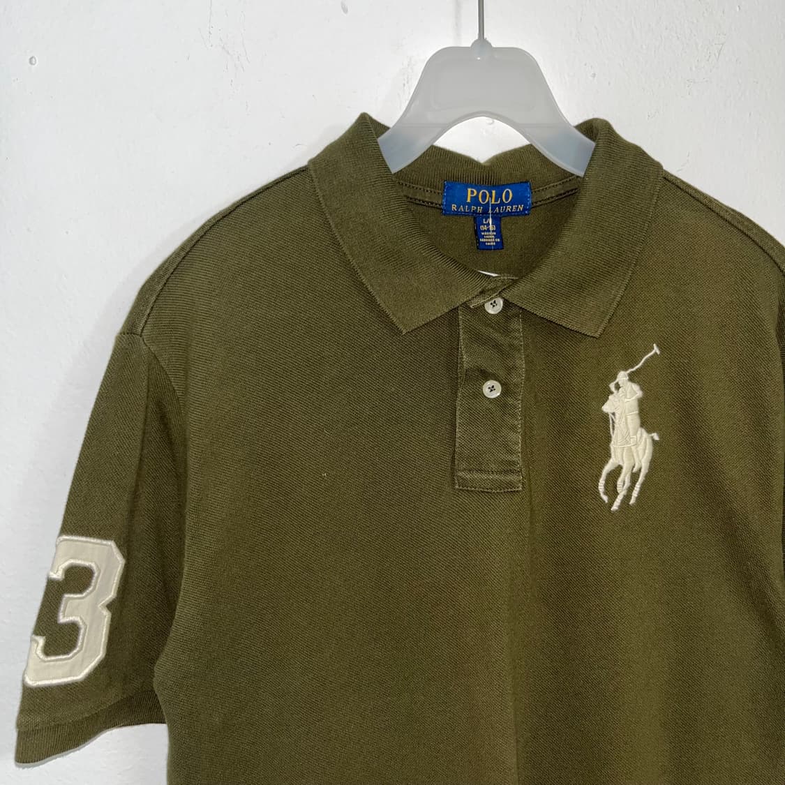 Polo khaki big pony collar T-shirts 상품이미지5