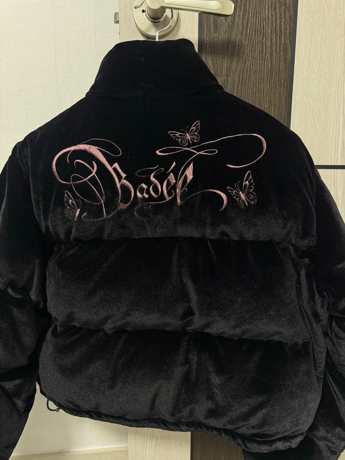 택포 배디 벨벳 벨루어 숏패딩 m 상품이미지5