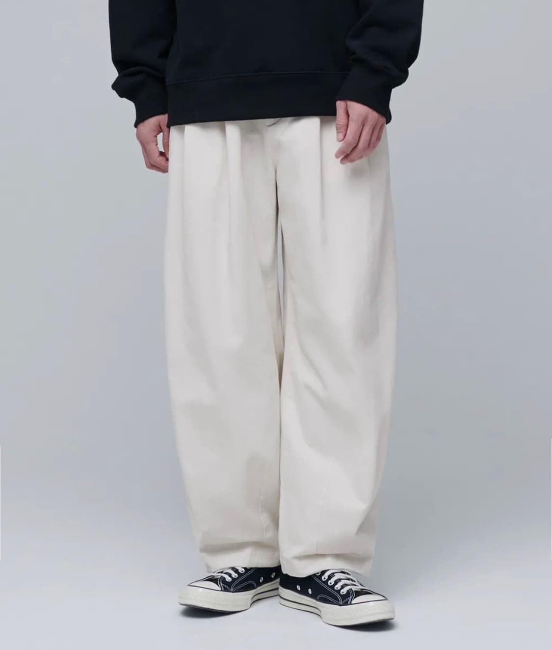 MUSINSA STANDARD 코튼 와이드 벌룬 팬츠 [크림] 상품이미지1