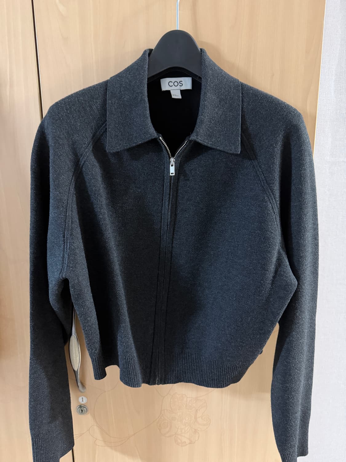 COS 코스 더블페이스 니트 자켓 차콜 xs 상품이미지2