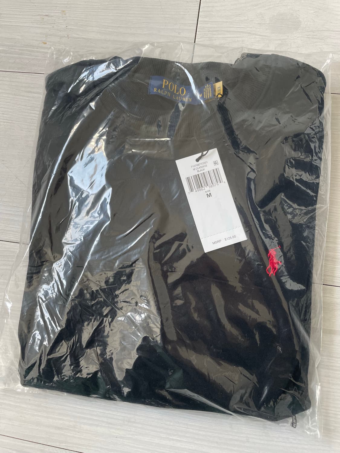 폴로 맨투맨 블랙 L 상품이미지1