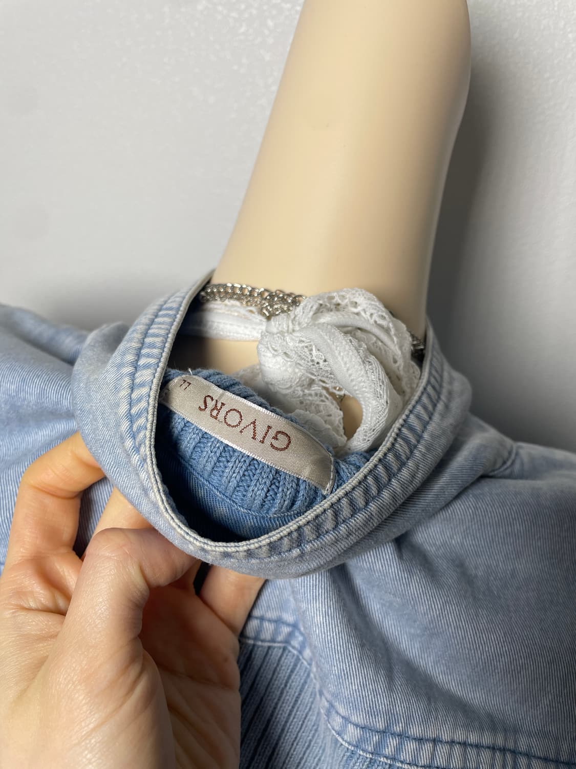 워싱 골지 버클 하이넥 집업 상품이미지6