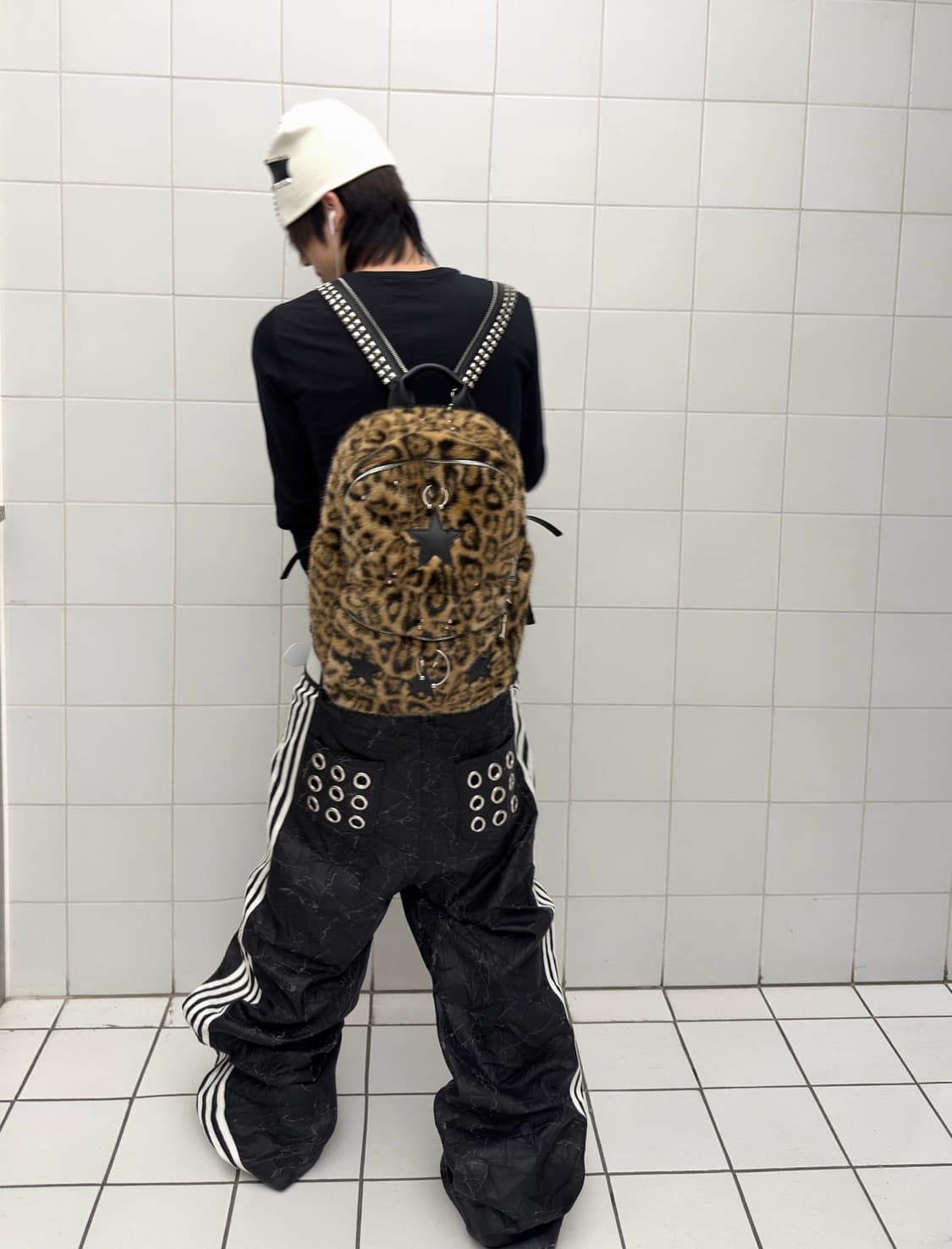 Cracked Leather Stripe Pants 상품이미지2